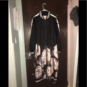 rachel roy long bomber jacket